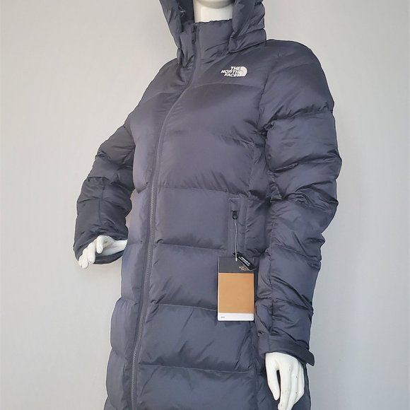THE NORTH FACE WOMEN METRO III PARKA DOWN WINTER HOODIE PUFFER COAT VANADIS GREY - Picture 3 of 7